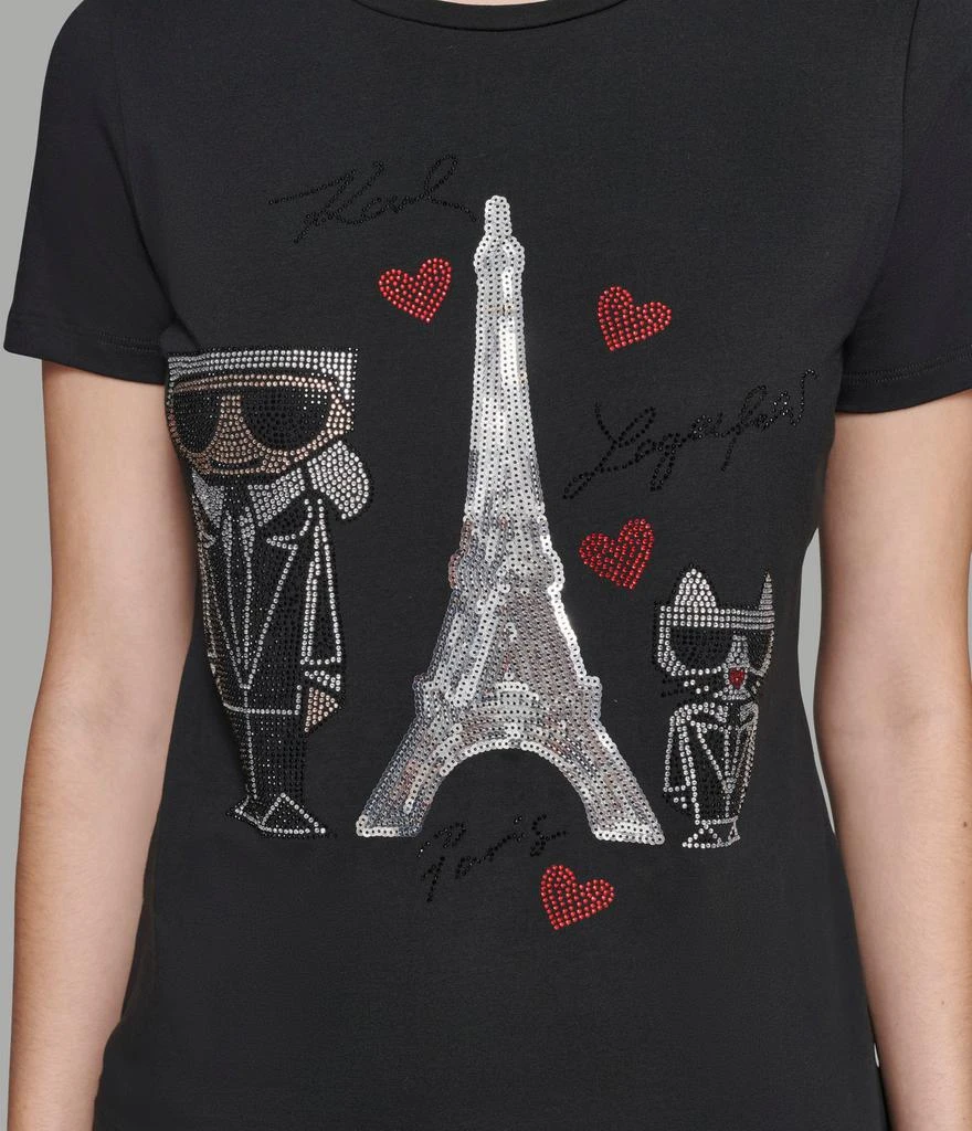 Karl Lagerfeld Paris KARL SEQUIN EIFFEL TOWER TEE 5