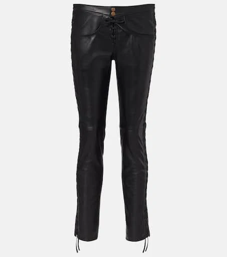 Isabel Marant Cyerra low-rise leather pants 1