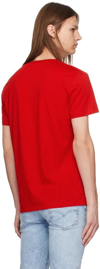 Lacoste Red V-Neck T-Shirt 3