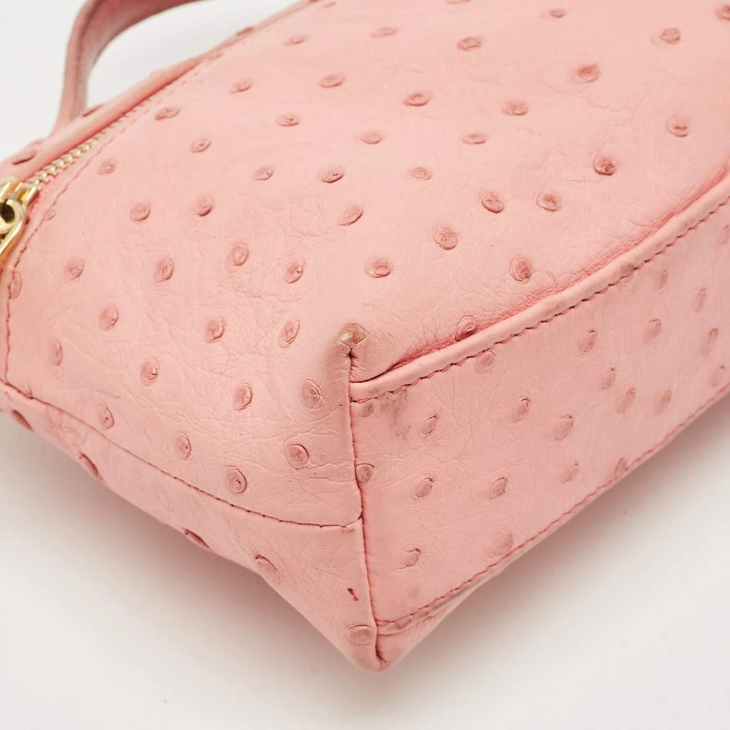 Loro Piana Loro Piana Pink Ostrich Leather Extra Pocket L19 Pouch 12