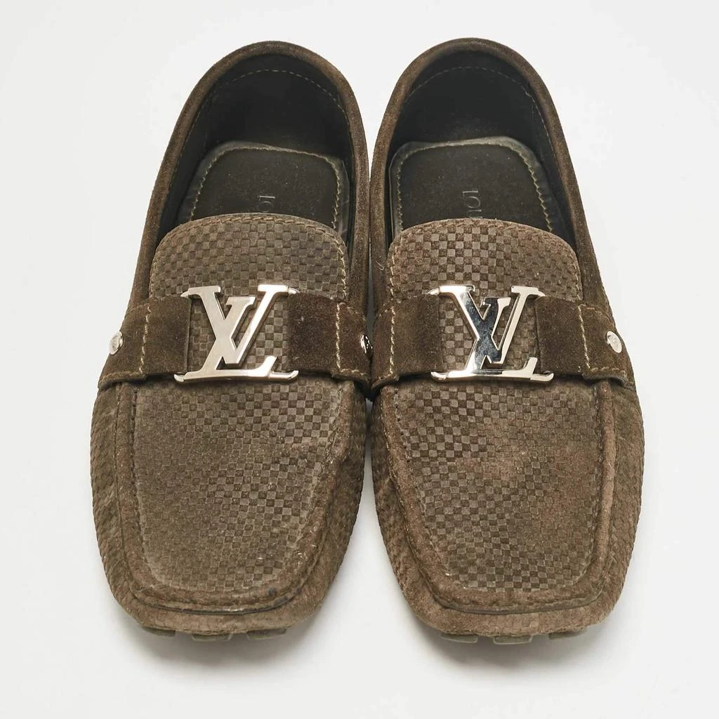 Louis Vuitton Louis Vuitton Green Suede Monte Carlo Loafers Size 44 3