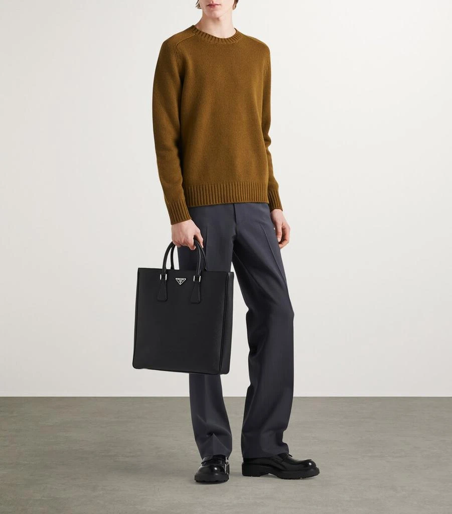 Prada Saffiano Leather Tote Bag 2