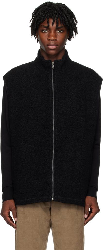 Sunspel Black Zip Vest