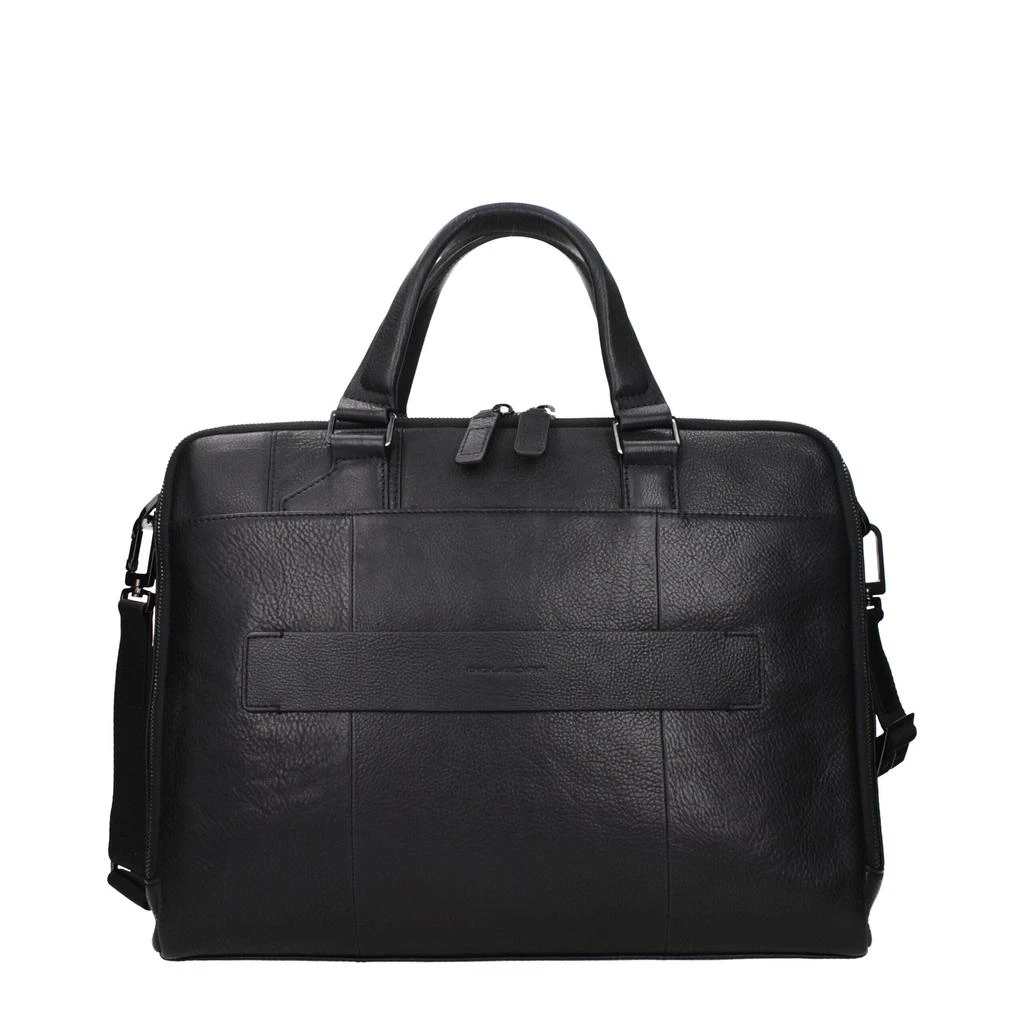 PIQUADRO Piquadro Black Leather Business And Laptop Bags 3