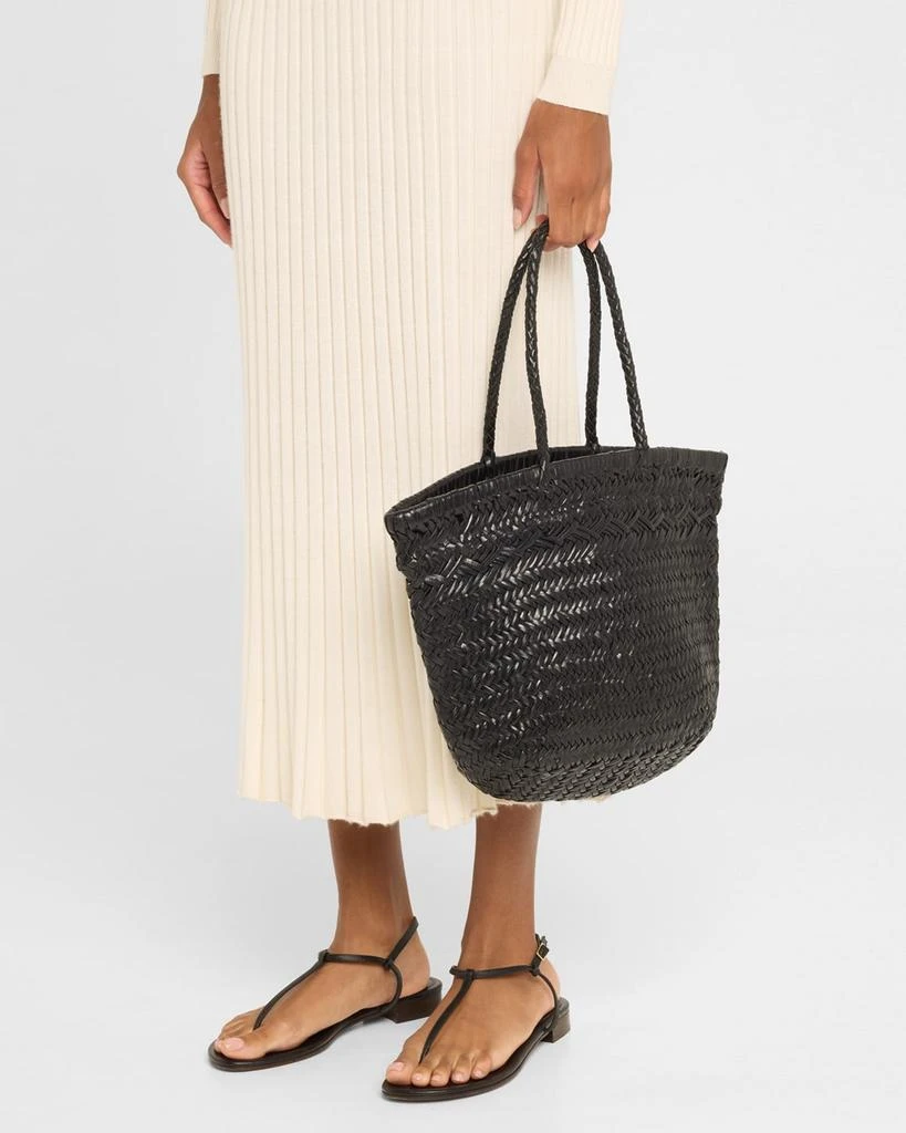 BTB Los Angeles Easton Small Woven Leather Tote Bag 2