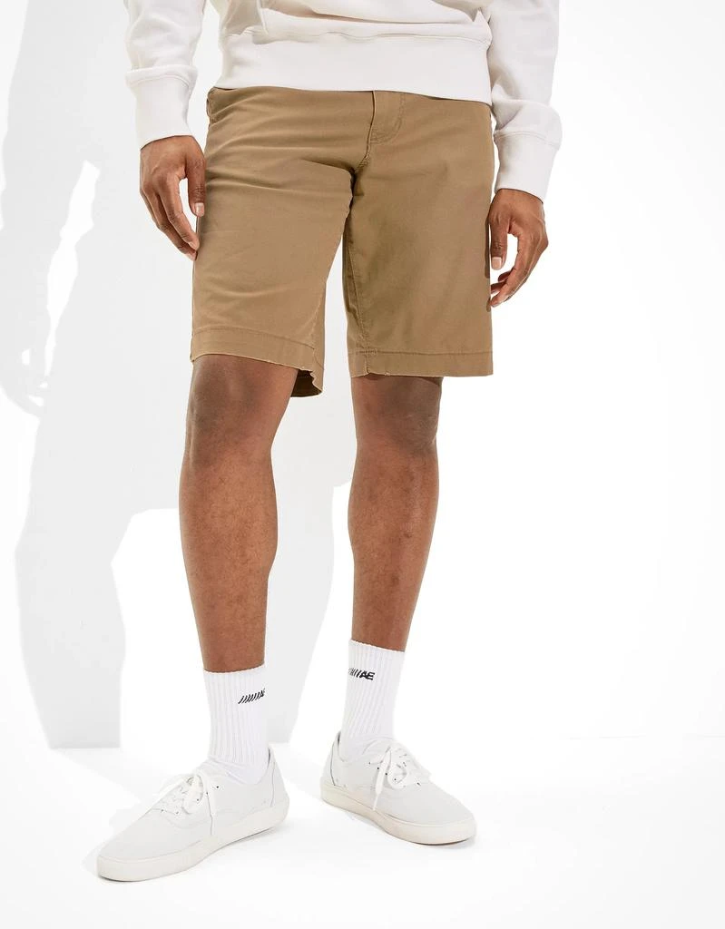 AE AE Flex 12" Longer Length Lived-In Khaki Short 1