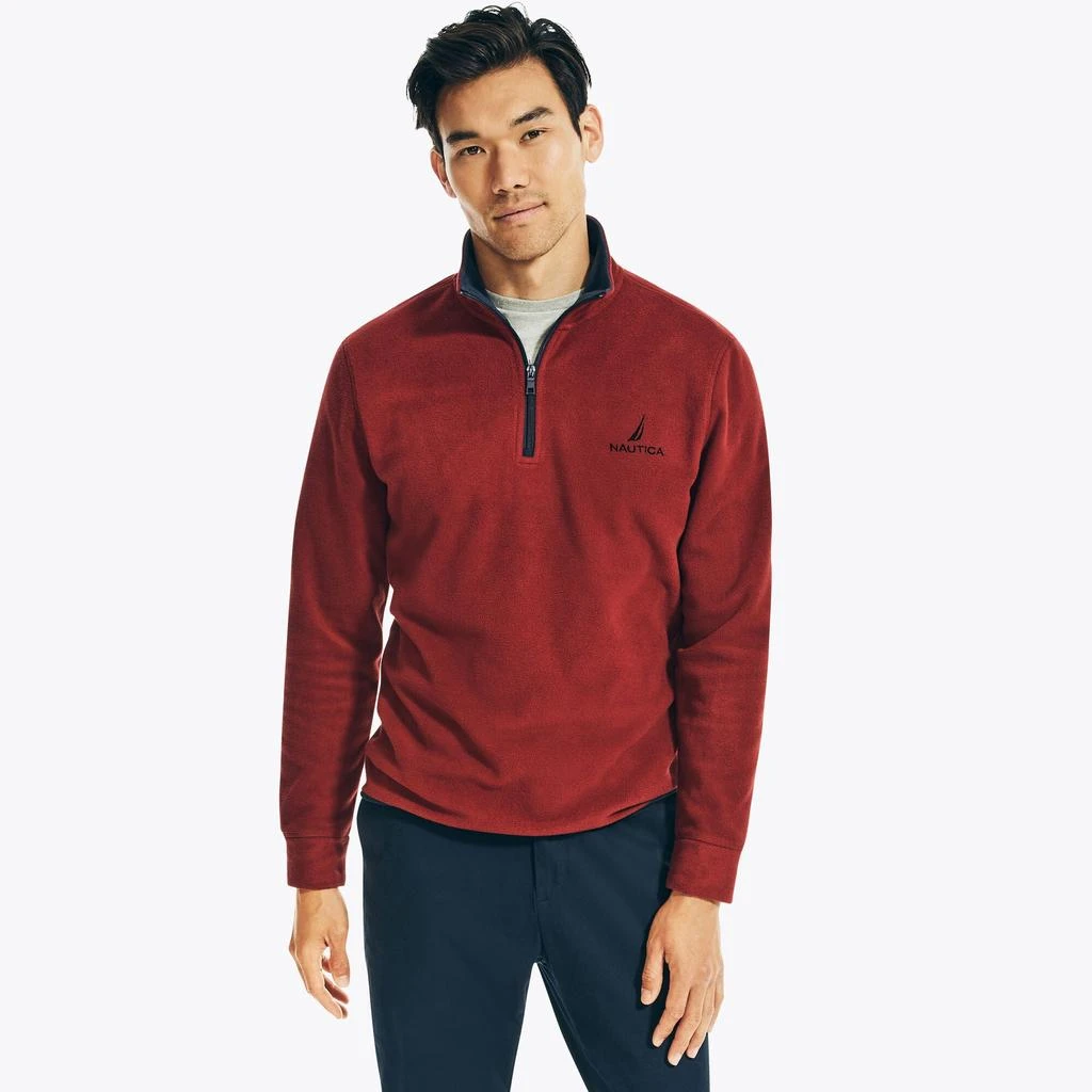 Nautica Mens Quarter Zip Nautex Fleece Pullover 7