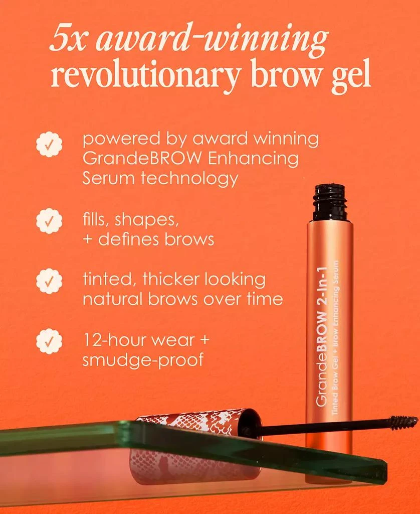 Grande Cosmetics GrandeBROW 2-In-1 Tinted Brow Gel + Brow Enhancing Serum 10