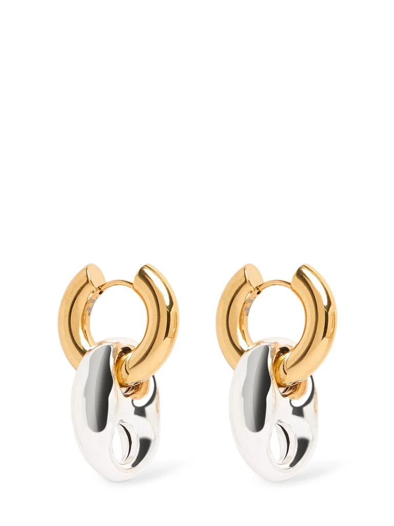 Timeless Pearly Chain Hoop Earrings 1