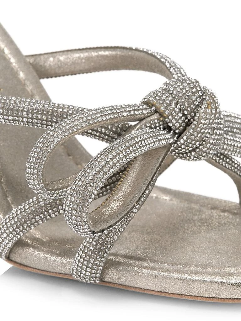 Loeffler Randall Bow Embellished Suede Mules 6