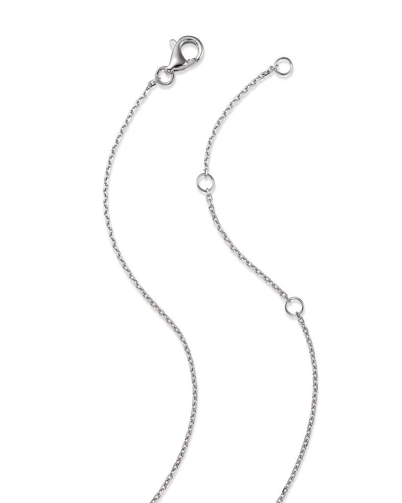 Bloomingdale
s Aquamarine 
Diamond Accent   Curved Bar Necklace in 14K White Gold, 17" 4