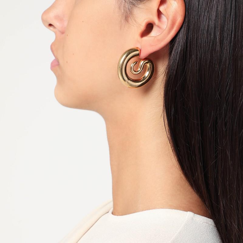 Panconesi Small gold Serpent Hoops earrings