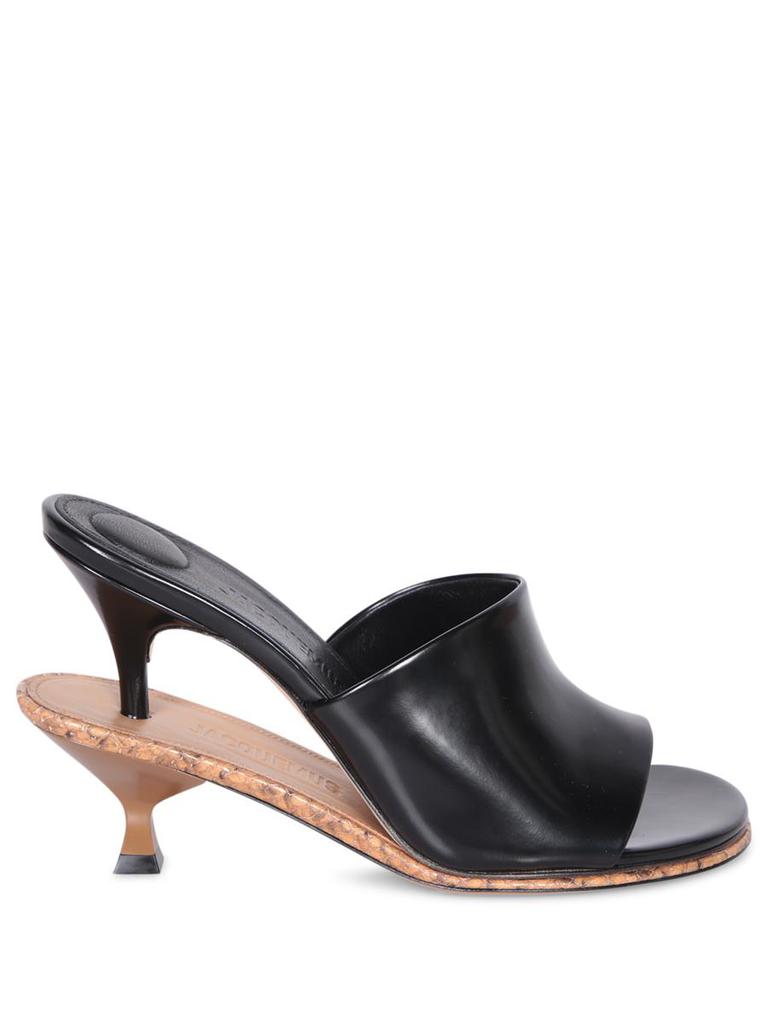 【関税＆送料込み】Jacquemus Les Doubles Mules Sandals JACQUEMUS Les Doubles Sandals in Black & White | FWRD