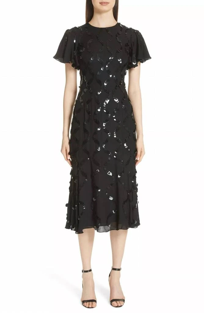 Sachin & Babi Sachin & Babi - Sophia Sequin Silk A Line Flare Dress 1