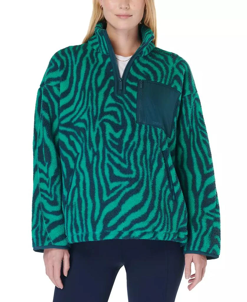 SWEATY BETTY Women's Karma Half-Zip Printed Fleece Top 1