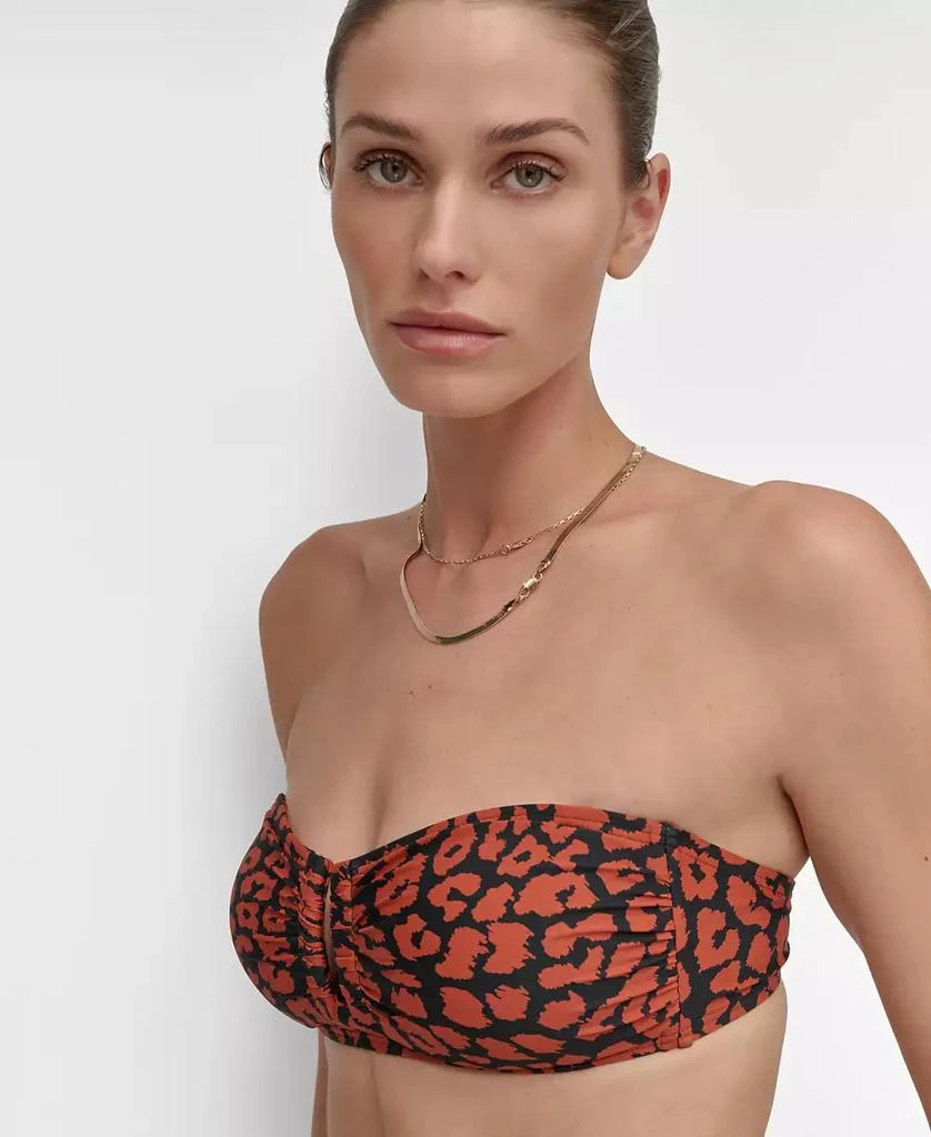 DKNY Women's Shirred U-Wire Bandeau Bikini Top 4