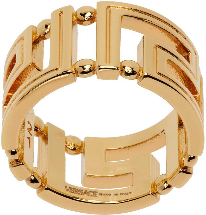 Versace Gold Greca Ring