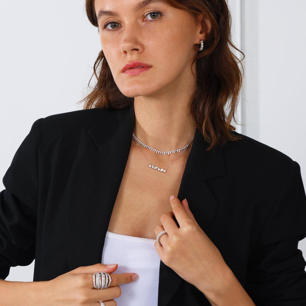 Sabrina Designs 14k Gold & Diamond Baguette Choker Necklace