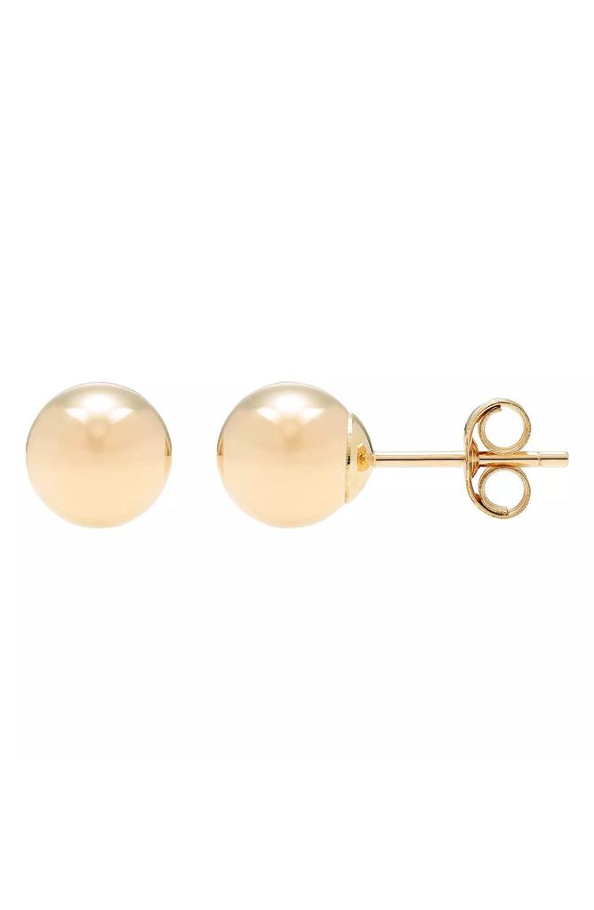 A&M 14K Yellow Gold Ball Stud Earrings