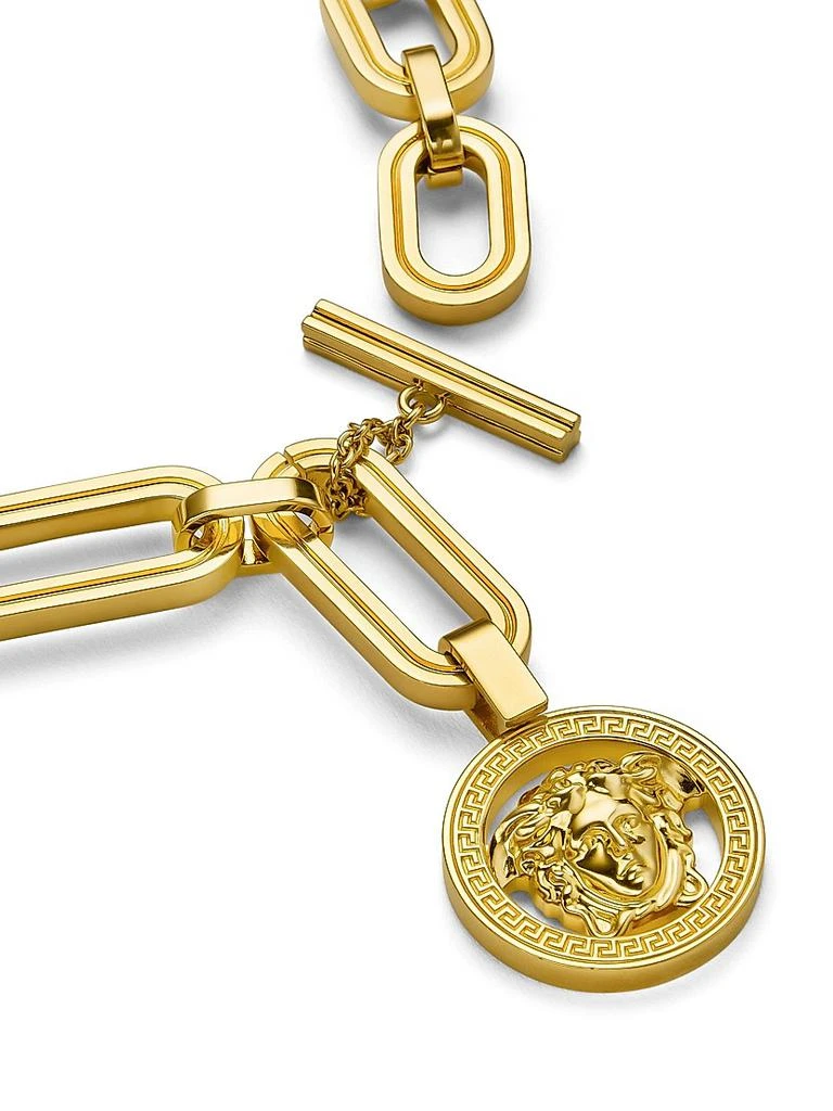 Versace Medusa Goldtone Pendant Necklace 2
