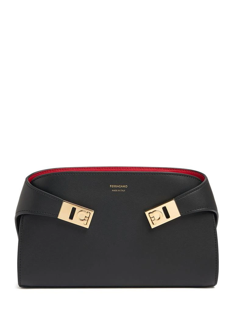 Salvatore Ferragamo Hug Leather Clutch 1