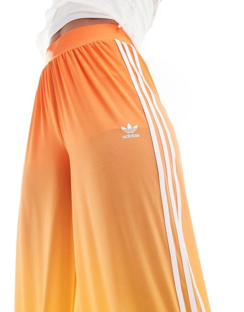 Adidas adidas Originals mesh wide leg trousers in ombre orange 2
