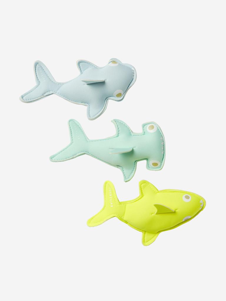 Sunnylife Sunnylife Kids Salty the Shark Set of 3 Dive Buddies in Multicolour (18cm)