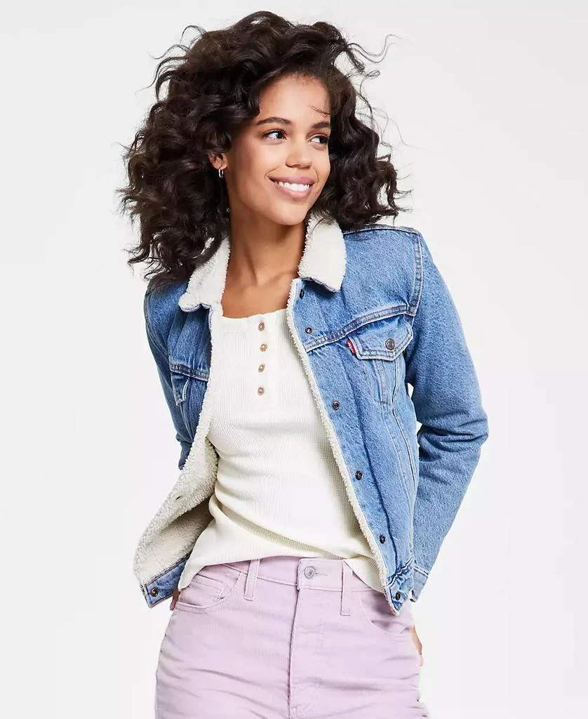 Levi's Women's Original Denim Trucker with Sherpa Lining 1