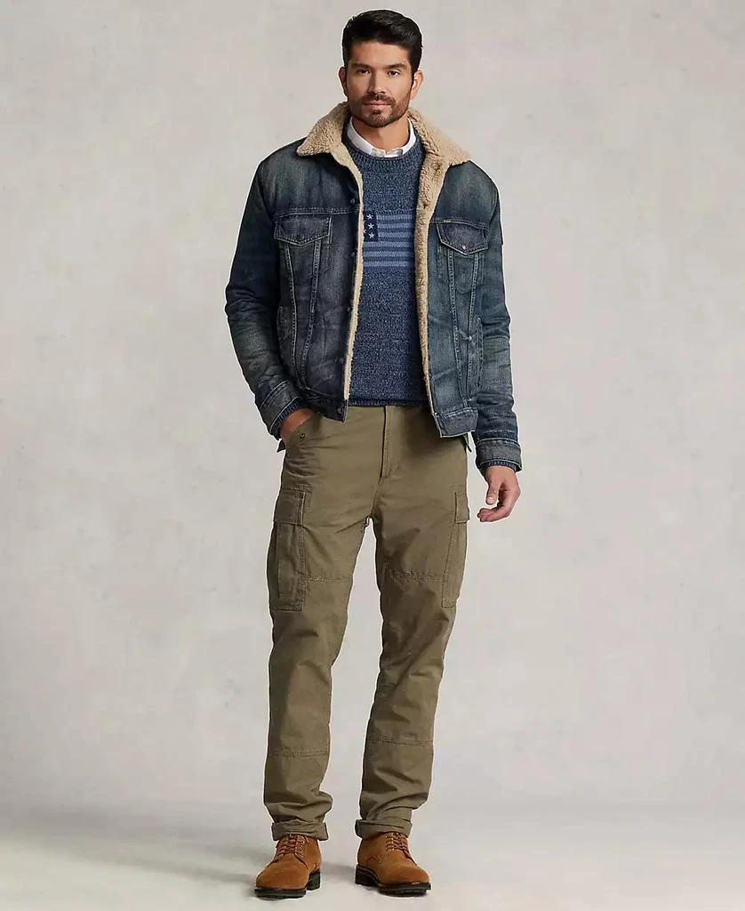Ralph Lauren Men's Big & Tall Fleece-Lined Denim Trucker Jacket 4