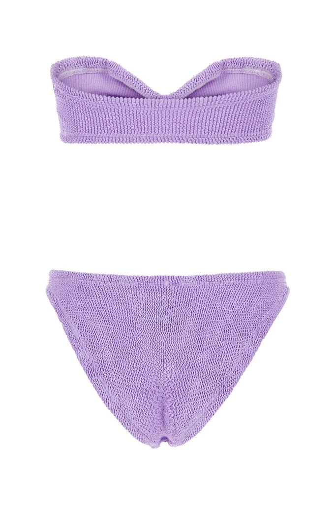 HUNZA G Lilac stretch nylon Jean bikini 2