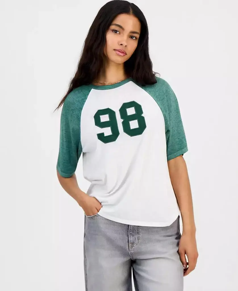 Hippie Rose Juniors' Raglan Sleeve Top