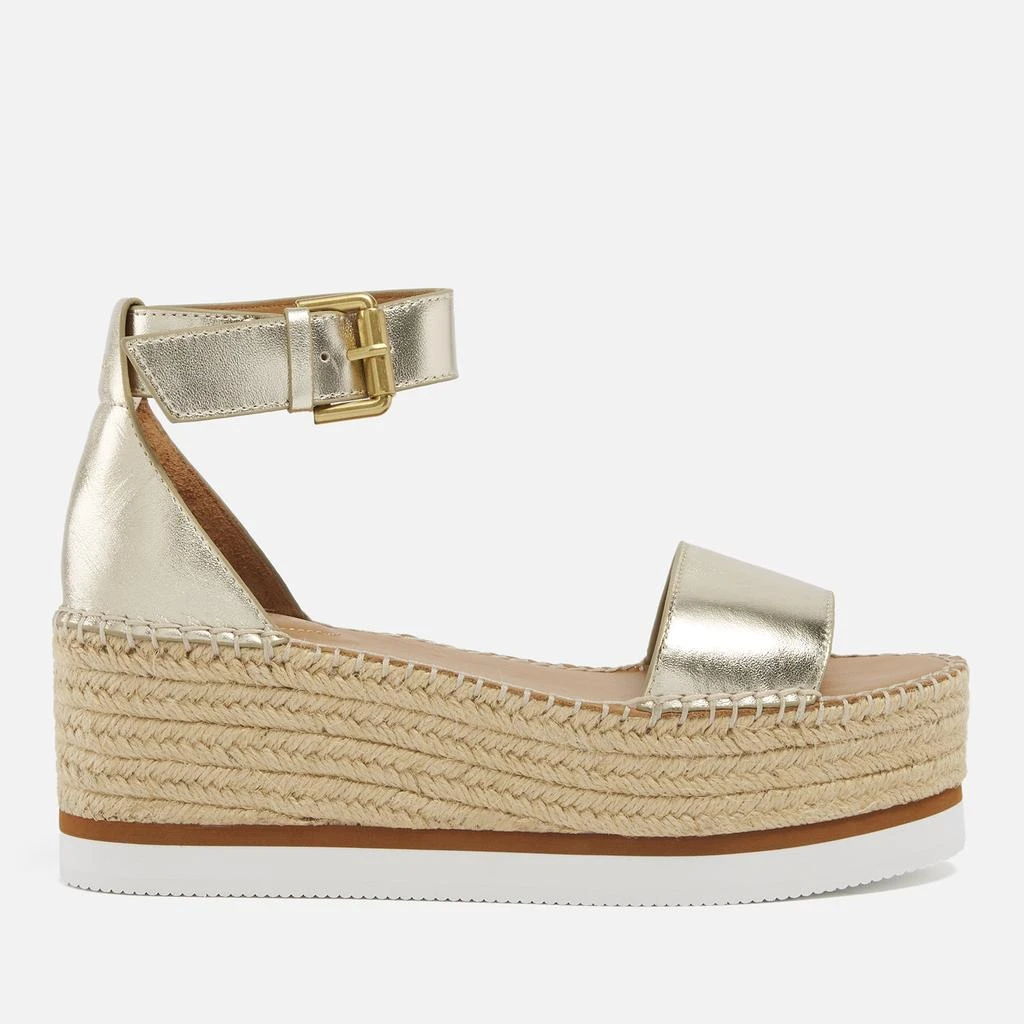 See by Chloé See by Chloé Women's Glyn Leather Espadrille Flatform Sandals 1