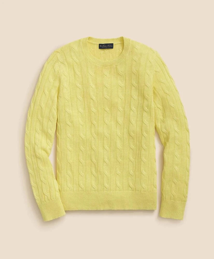 Brooks Brothers Linen Cable Knit Sweater