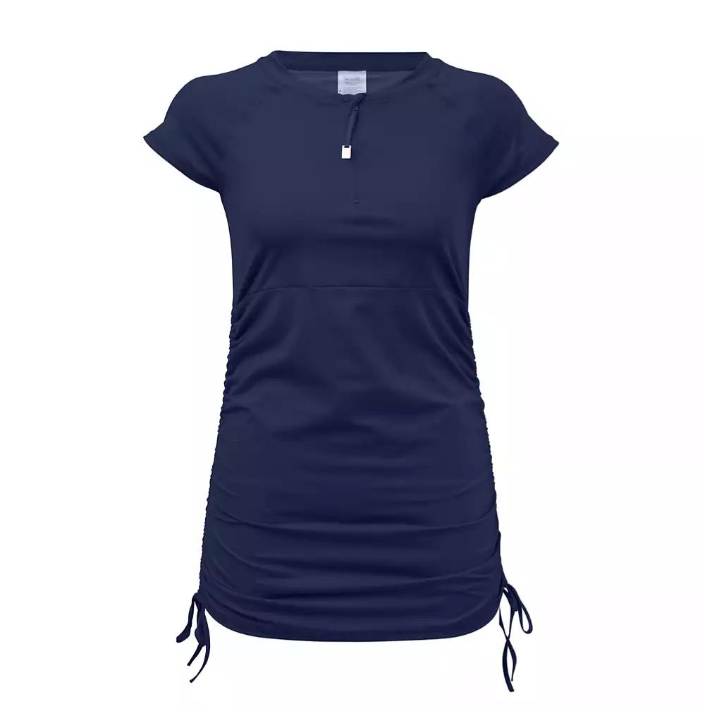 Snapper Rock Ladies Navy Ruched SS Swim Dress