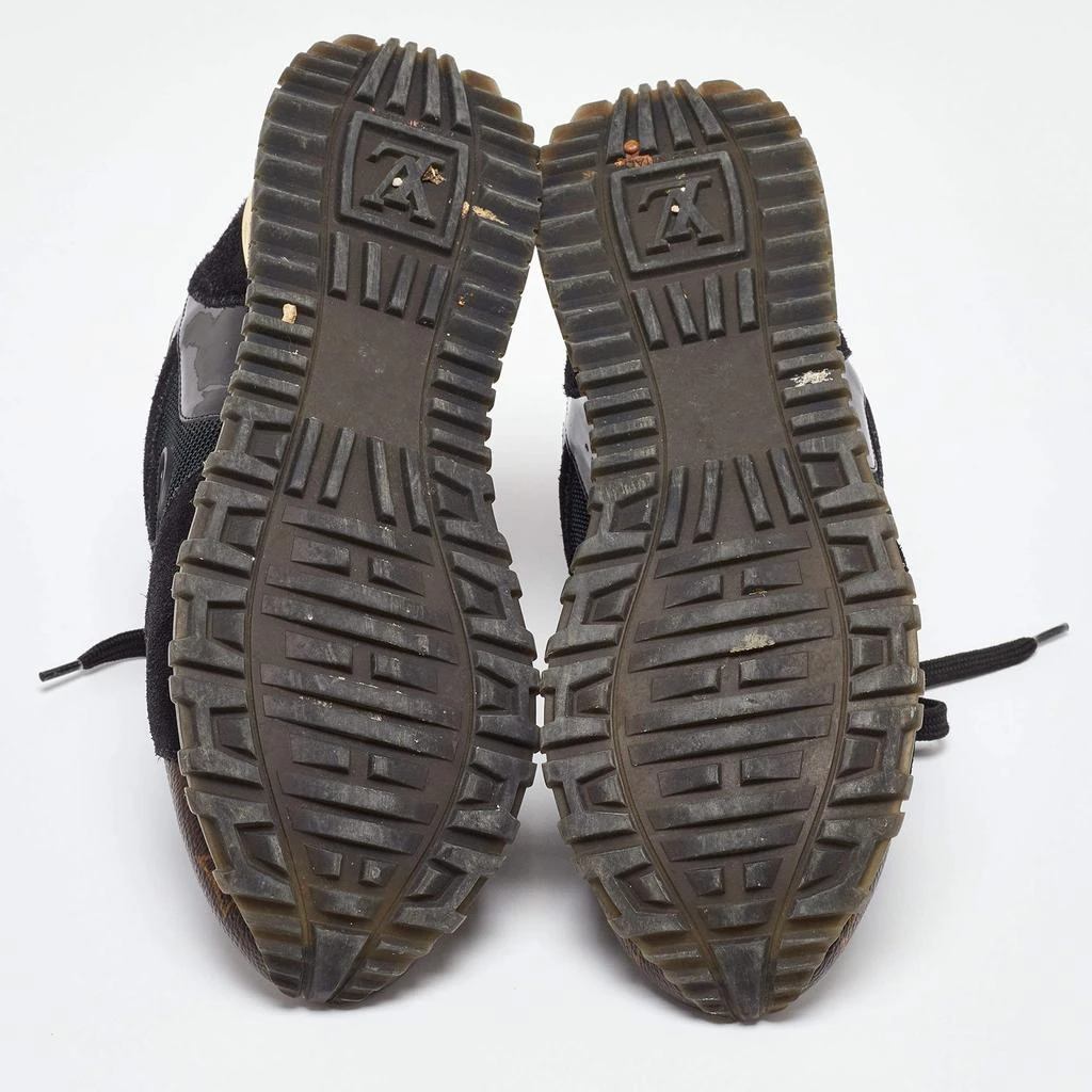 Louis Vuitton Louis Vuitton Black/Brown Monogram Canvas and Mesh Run Away Low Top Sneakers Size 37 6