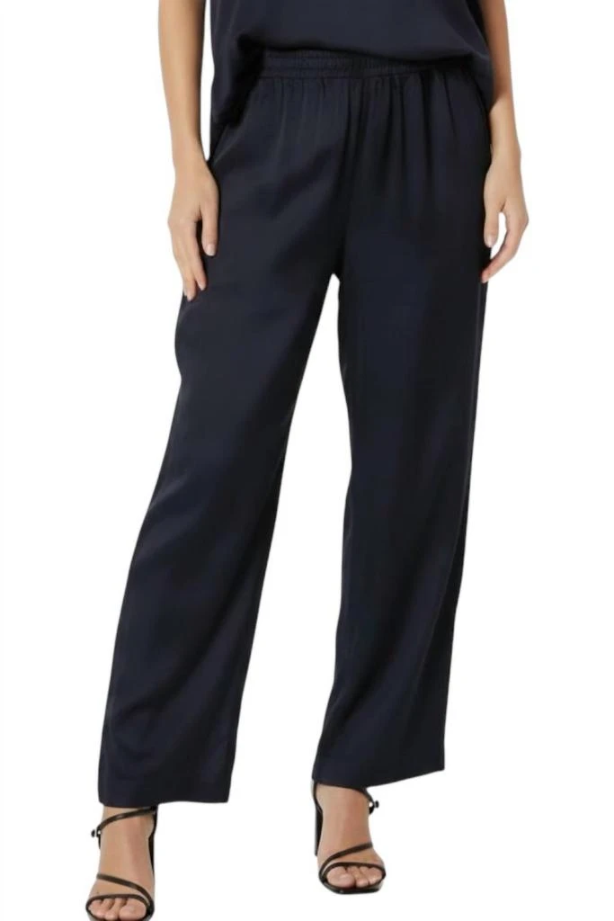 Eileen Fisher Straight Ankle Pant In Ink