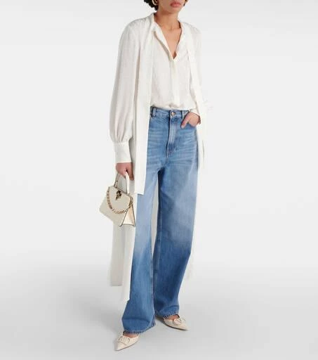 Valentino Toile Iconographe tie-neck silk blouse 2