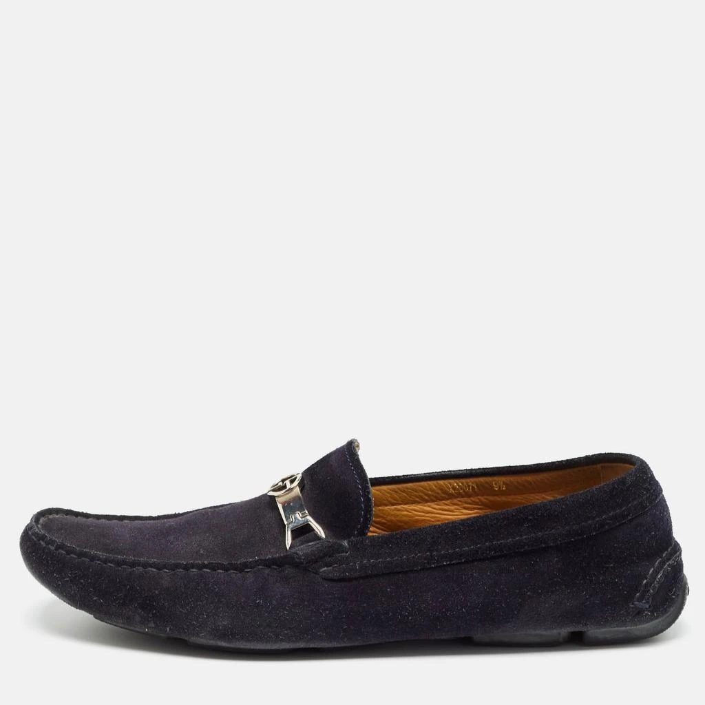 Giorgio Armani Giorgio Armani Navy Blue Suede Slip On Loafers Size 43.5 1