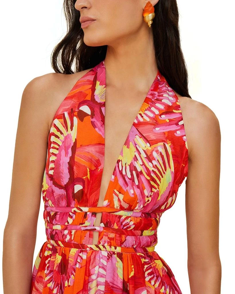 Farm Rio Flying Birds Halter Mini Dress 3
