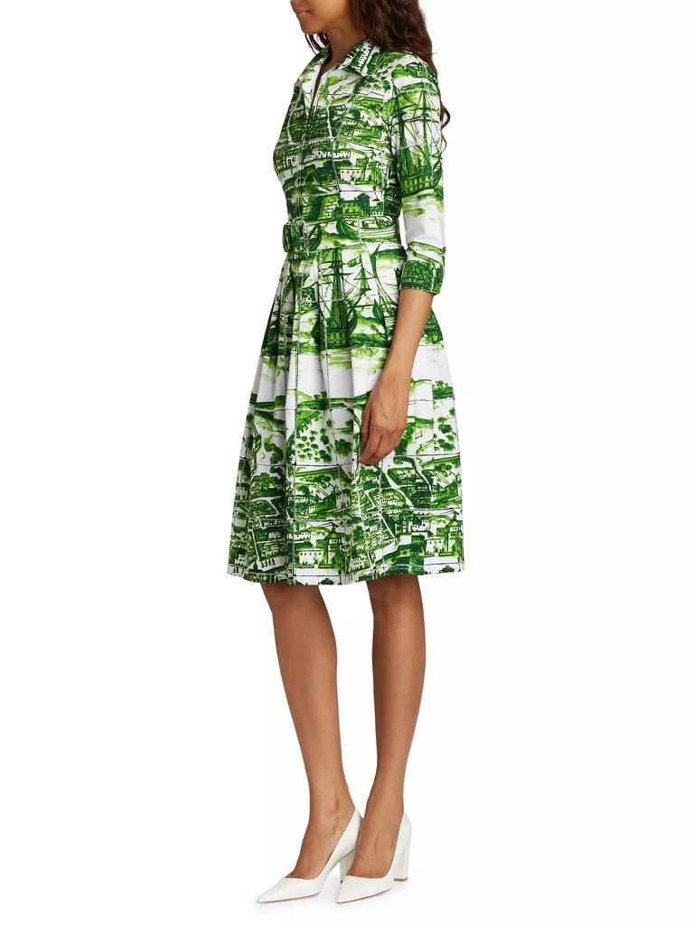 SAMANTHA SUNG Audrey Toile Cotton Shirtdress 4