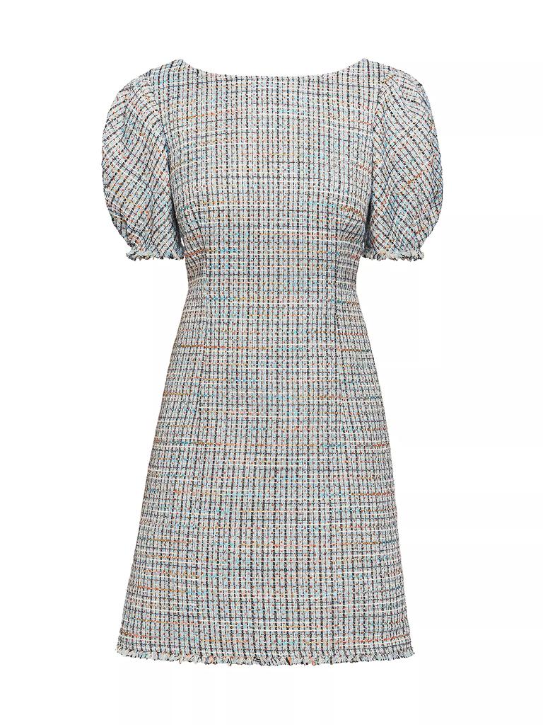 Santorelli Puff Sleeve Shift Minidress