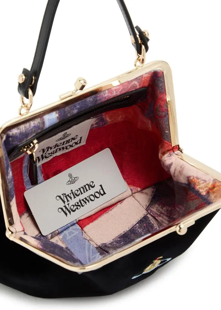 Vivienne Westwood Granny Frame velvet top handle bag 4