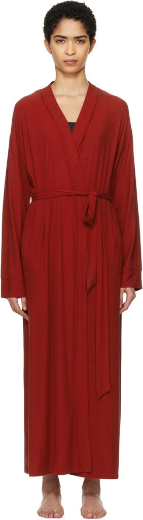 SKIMS Red Soft Lounge Long Robe 1