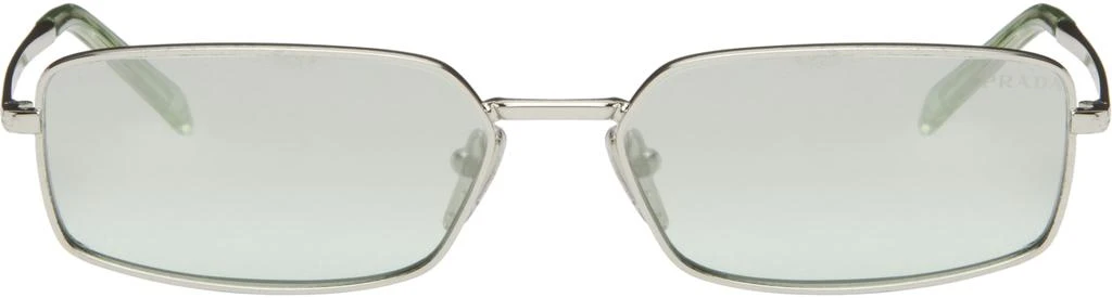Prada Silver 'Prada' Logo Sunglasses 1