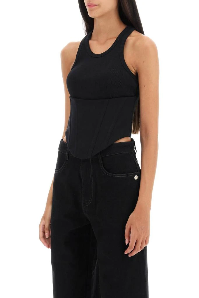 DION LEE tank top with underbust corset 4