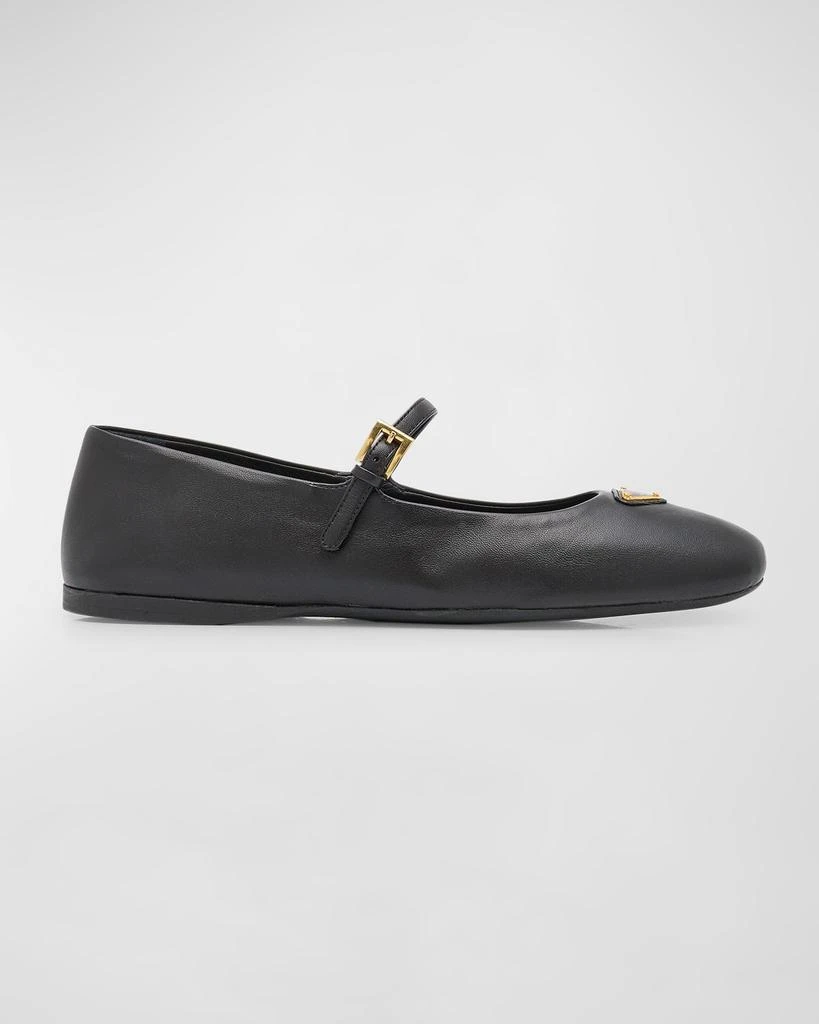 PRA NAPPA MARY JANE FLAT ROSE LAMBSKIN