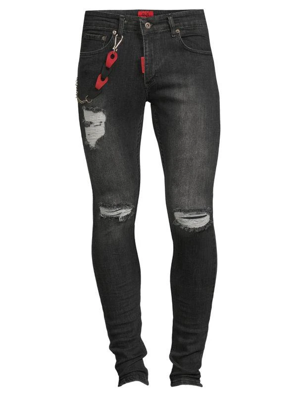 Elie Balleh Skinny Fit Distressed Jeans 3