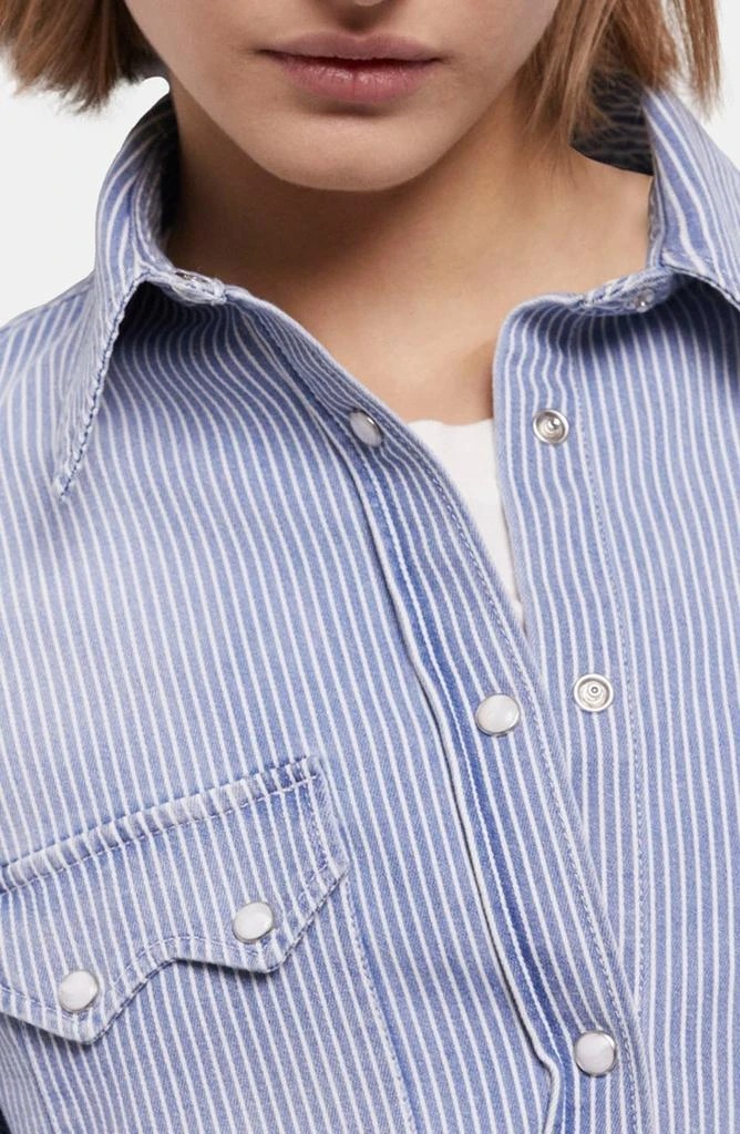 The Kooples Stripe Long Sleeve Stretch Cotton Button-Up Shirt 3