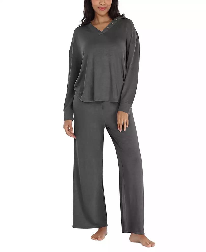 Honeydew Intimates Women's 2-Pc. Henley French Terry Pajamas Set