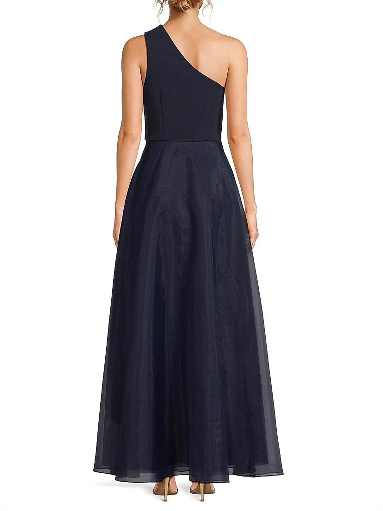 Aidan Mattox Organza Ruffled One-Shoulder Gown 5